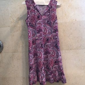 NWTS MK Deep Fuchsia sleeveless paisley dress in XS